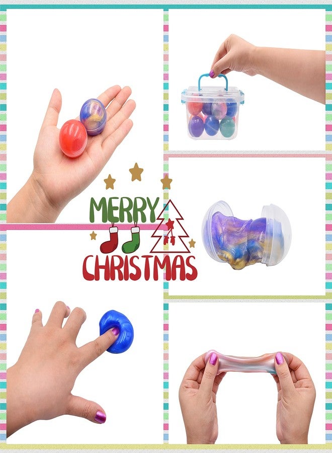 Howzcci 12 Pack Galaxy Slime Ball Toys Stress Relief Toys DIY Squeeze Stretchy Party Favors Toy for Kids Boys Girls Christmas Stocking Stuffers School Classroom Prizes Valentines Day Card Gifts - Image 5